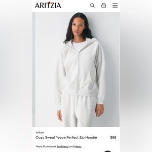Aritzia Sweatfleece Zip-Up